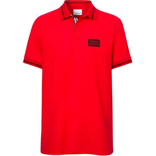 Burberry Polo Shirt Men's Bright Red