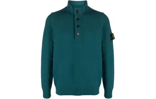 STONE ISLAND Compass-motif High-neck Jumper