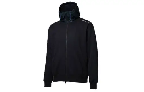 Converse Converse Mixed Media FZ Hoodie Casual Sports Hooded Cardigan Jacket Men's Black
