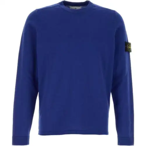 STONE ISLAND Logo Patch Crewneck Knit Jumper