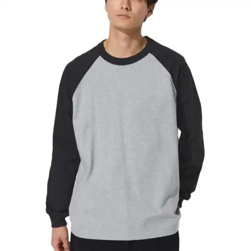 UNIQLO T Shirts Men's Black Crew Neck Moderate