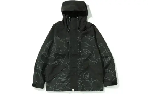 Bape Text Code Camo Hoodie Jacket