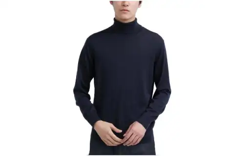UNIQLO Sweaters Men's Navy Blue Turtleneck Moderate Other