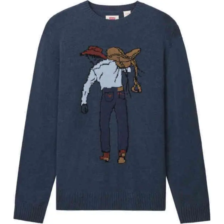 Levi's Sweaters Men's Navy Blue Crew Neck Moderate Other