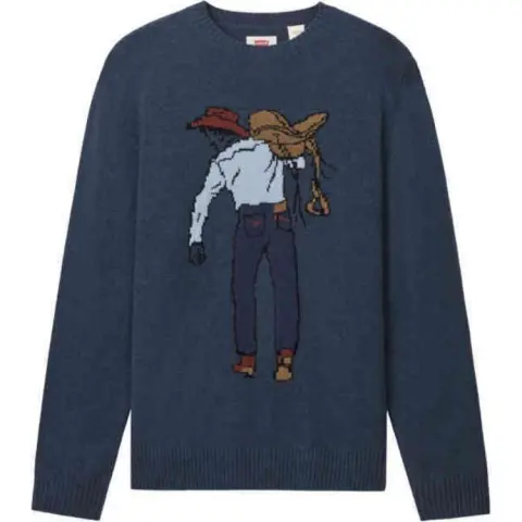 Levi's Sweaters Men's Navy Blue Crew Neck Moderate Other
