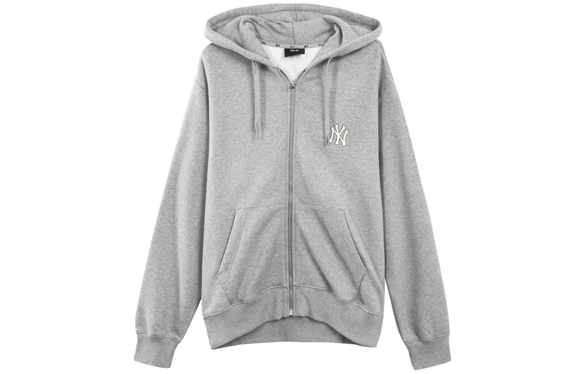 MLB New York Yankees Jackets Unisex Gray Hooded Moderate Other