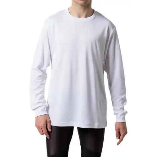 Asics Drop Shoulder Sleeve T Shirt Unisex White