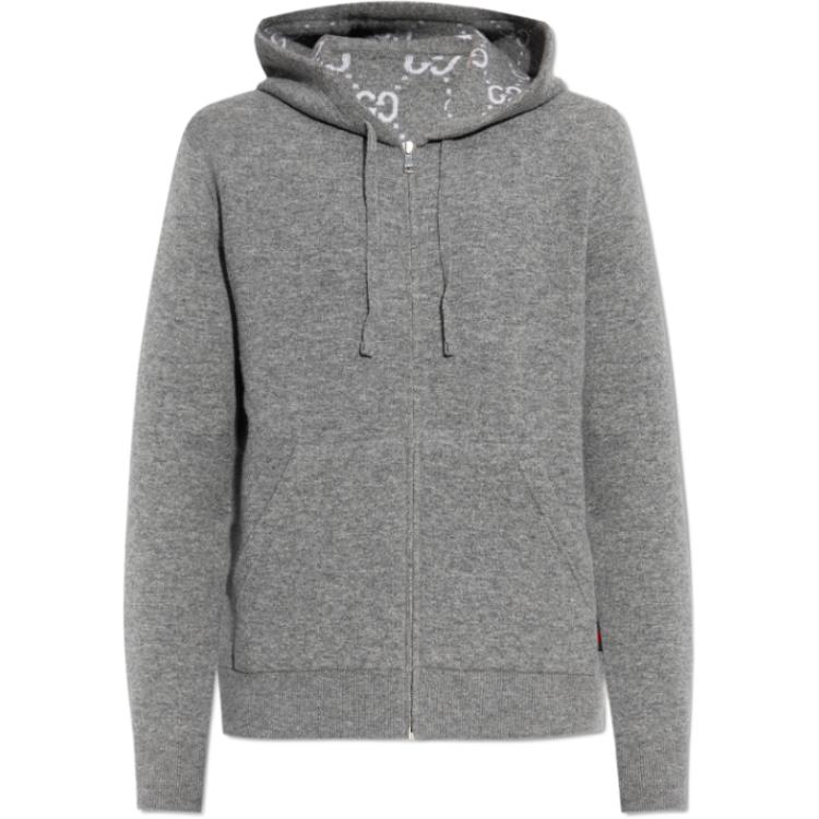 GUCCI Zip Up Long Sleeved Reversible Hoodie