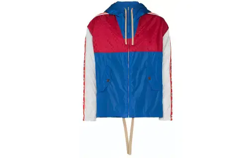 GUCCI Jackets Men's Blue Hooded Moderate Other