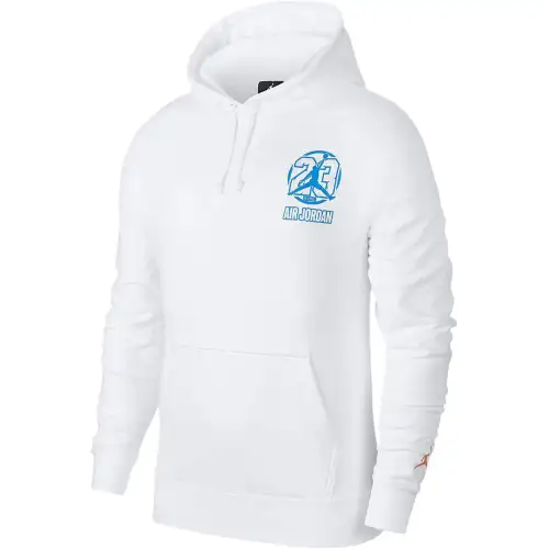 Jordan Sweatshirts Men's White Hooded Moderate Regular