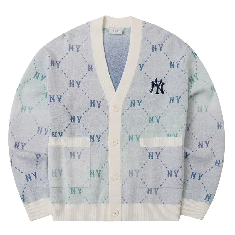 MLB New York Yankees Gradation Dia Monogram Knitwear Unisex Butter