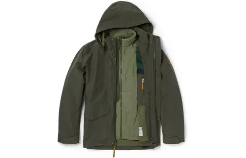 Timberland Jackets Men's Army Green Detachable Hood Moderate Other
