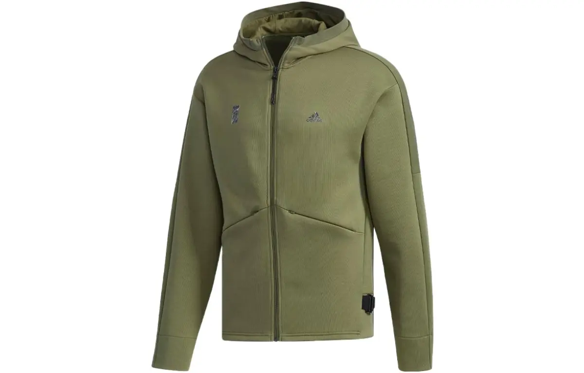 Adidas Wuji Series Jackets Men's Army Green Hooded Moderate Other