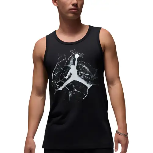 Jordan Tank Tops Men's Black Crew Neck Moderate Other