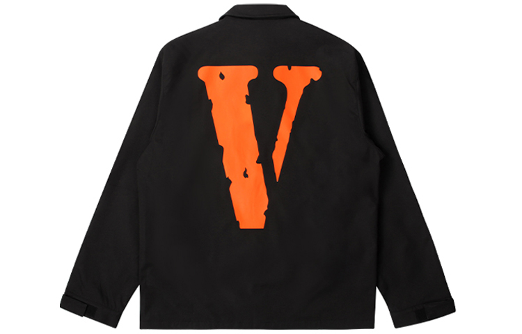 Куртка VLONE с логотипом (черно-оранжевая)
