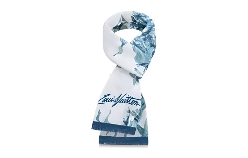 LOUIS VUITTON Knit Scarves Unisex Blue