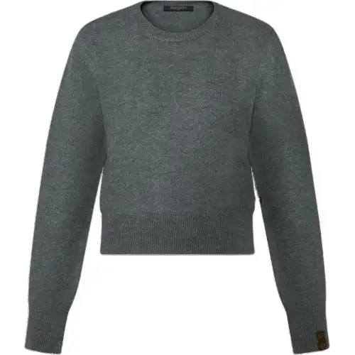 LOUIS VUITTON Wool Cashmere Pullover Knitwear Unisex Gray