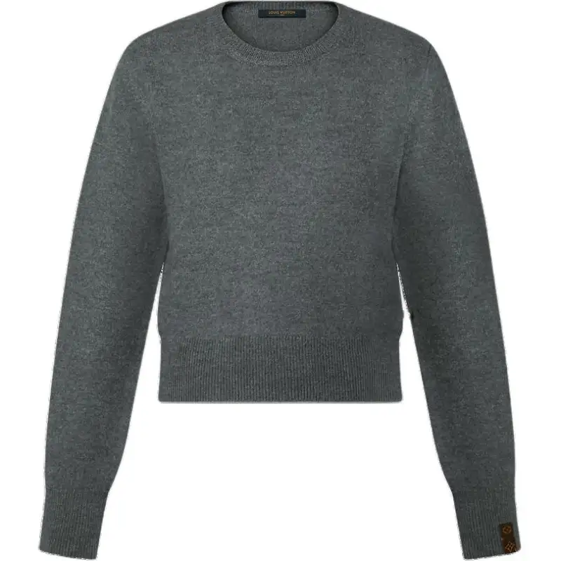 LOUIS VUITTON Wool Cashmere Pullover Knitwear Unisex Gray