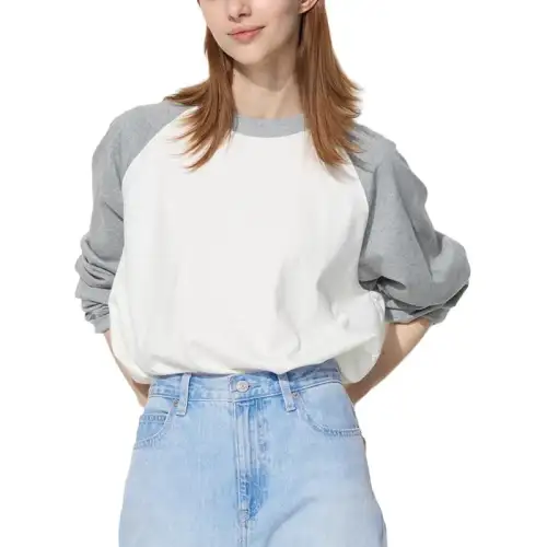 UNIQLO T Shirts Unisex Gray Crew Neck
