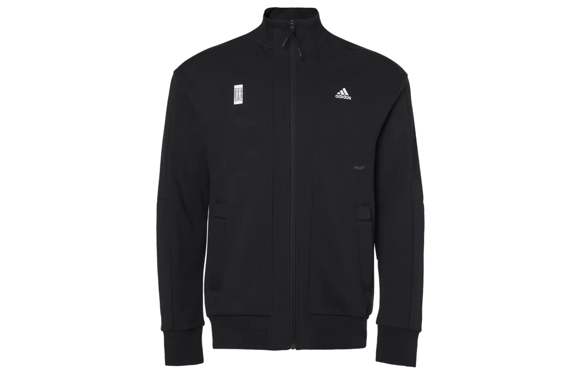 Adidas Wuji Series Jackets Men's Black Stand Collar Moderate Straight Fit