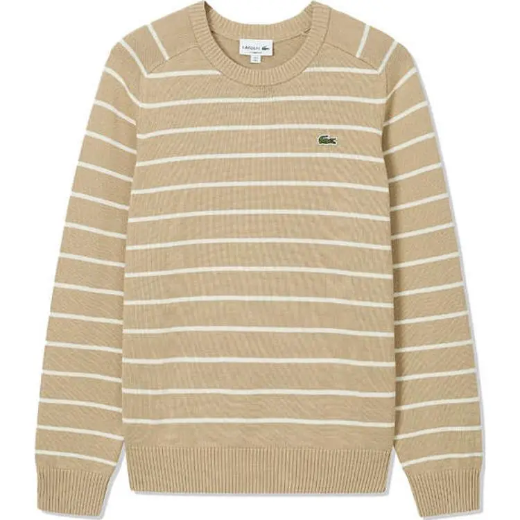 LACOSTE Sweaters Men's Beige Crew Neck Moderate