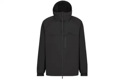 DIOR Quarterly New Products Jackets Men's Black Hooded Moderate Other