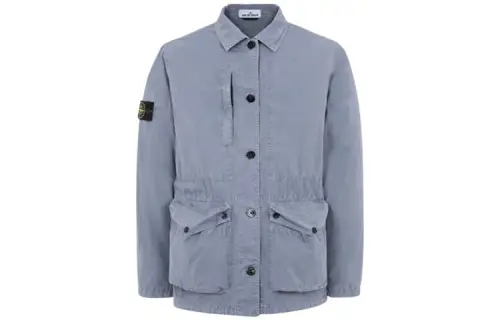 STONE ISLAND Jackets Men's Light Blue Lapel Moderate Other