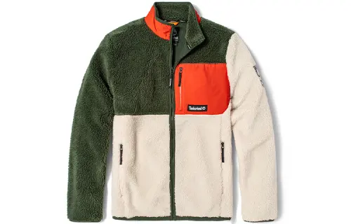 Timberland Fleece Tops Men's White Stand Collar Thickened Other