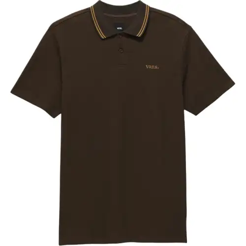 Vans Halecrest Polo Shirt Men's Dark Brown