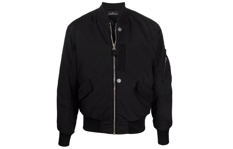 STONE ISLAND Stone Island Shadow Project Shadow Series Quilted Lined Bomber Jacket Men's Black