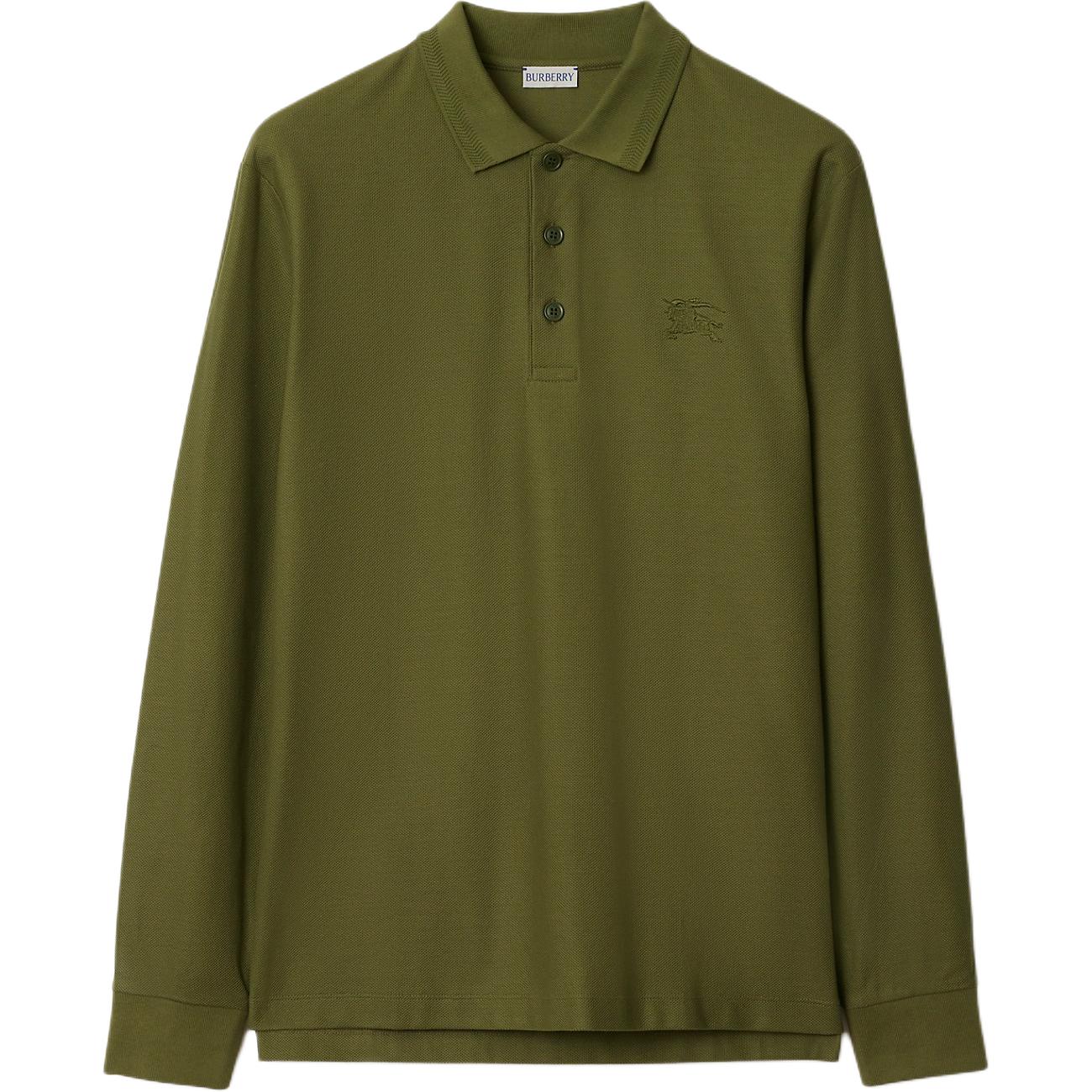 Мужская футболка-поло Burberry Embroidered Logo (оливковая)