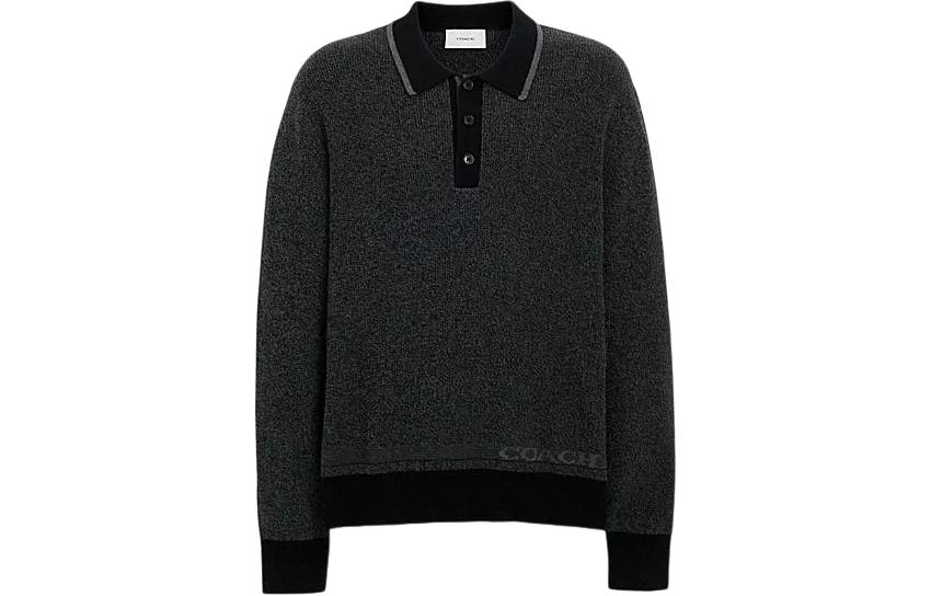 Мужской пуловер COACH Polo (угольно-черный)