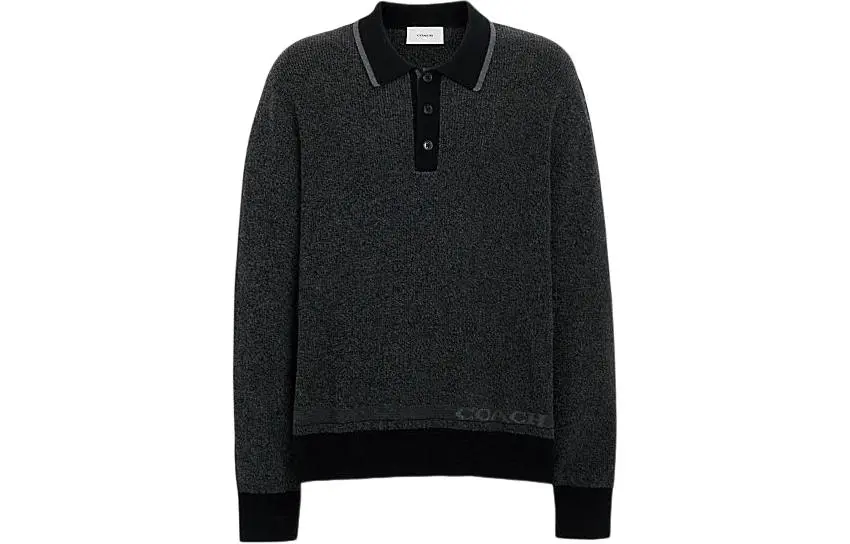 COACH SS24 Knitwear Men's Charcoal Black