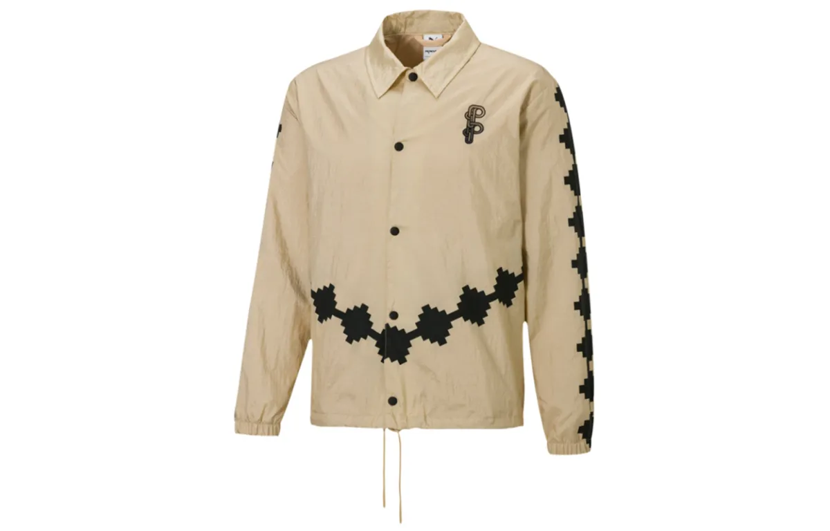 PUMA X PRONOUNCE Jackets Unisex Khaki Pointed Collar Moderate Other