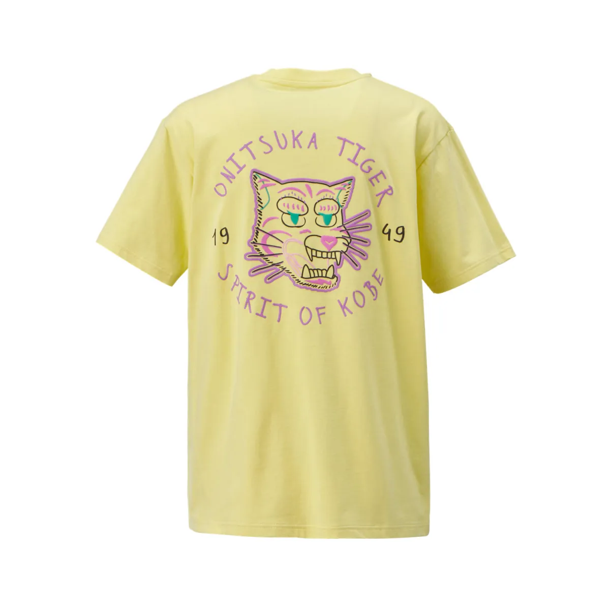Onitsuka Tiger Drop Shoulder Sleeve T Shirt Unisex Yellow