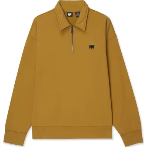 Levi’s skateboard series simple versatile long-sleeved sweatshirt men’s earthy yellow