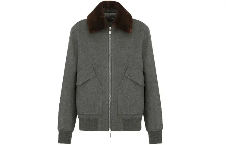 DIOR Quarterly New Products Jackets Men's Gray Lapel Moderate Other