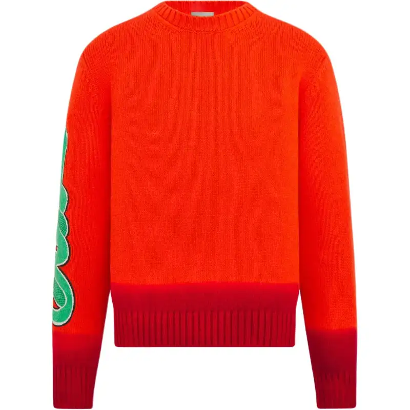 DIOR And Kaws Capsule Collection SS25 Sweater Men's Orange