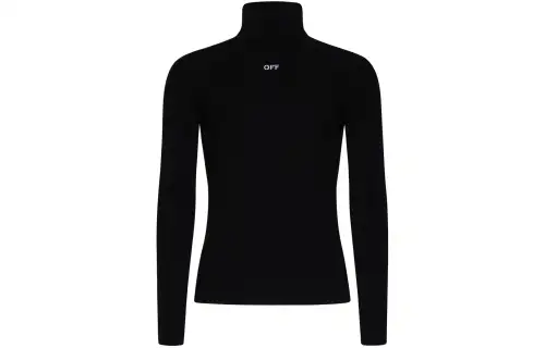 OFF-WHITE Logo-appliqué Roll-neck Jumper