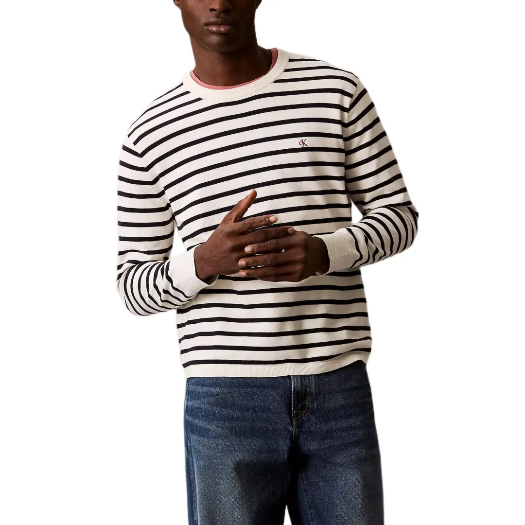 CALVIN KLEIN Sweater Men's Dark Blue/White