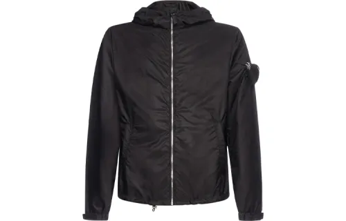 PRADA Jackets Men's Black Hooded Moderate Other