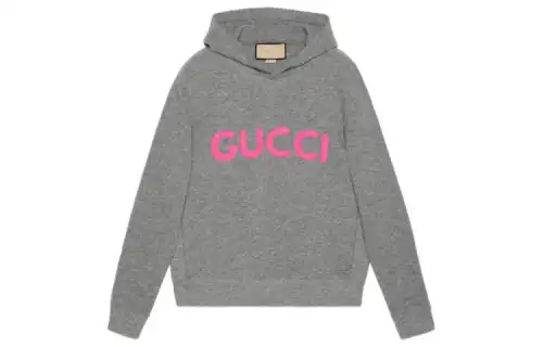 GUCCI Sweaters Men's Gray Hooded Moderate Other