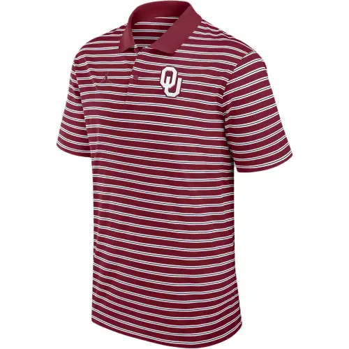 Jordan Oklahoma Sooners Primetime Victory Striped Men's Jordan Dri FIT College Polo