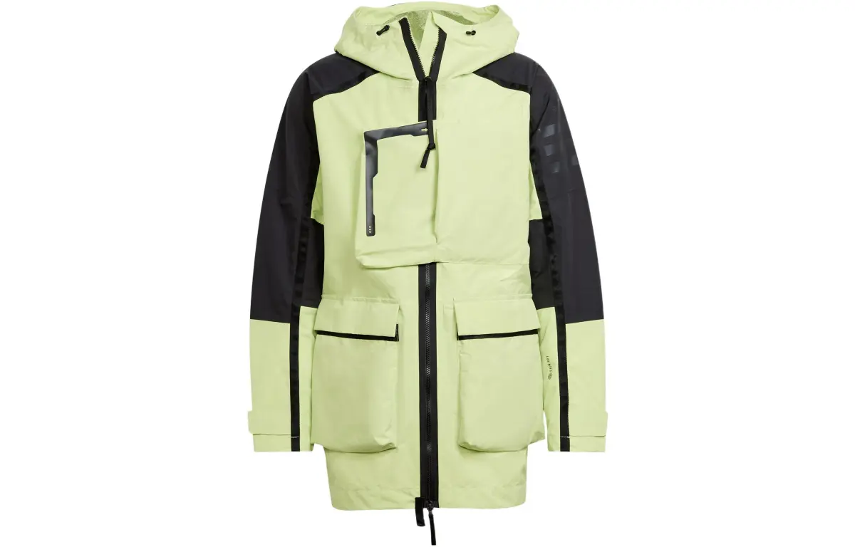 Adidas Jackets Men's Green Hooded (Non-detachable) Moderate Straight Fit