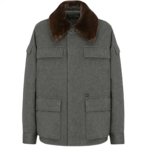DIOR Jackets Men's Gray Lapel Moderate Other