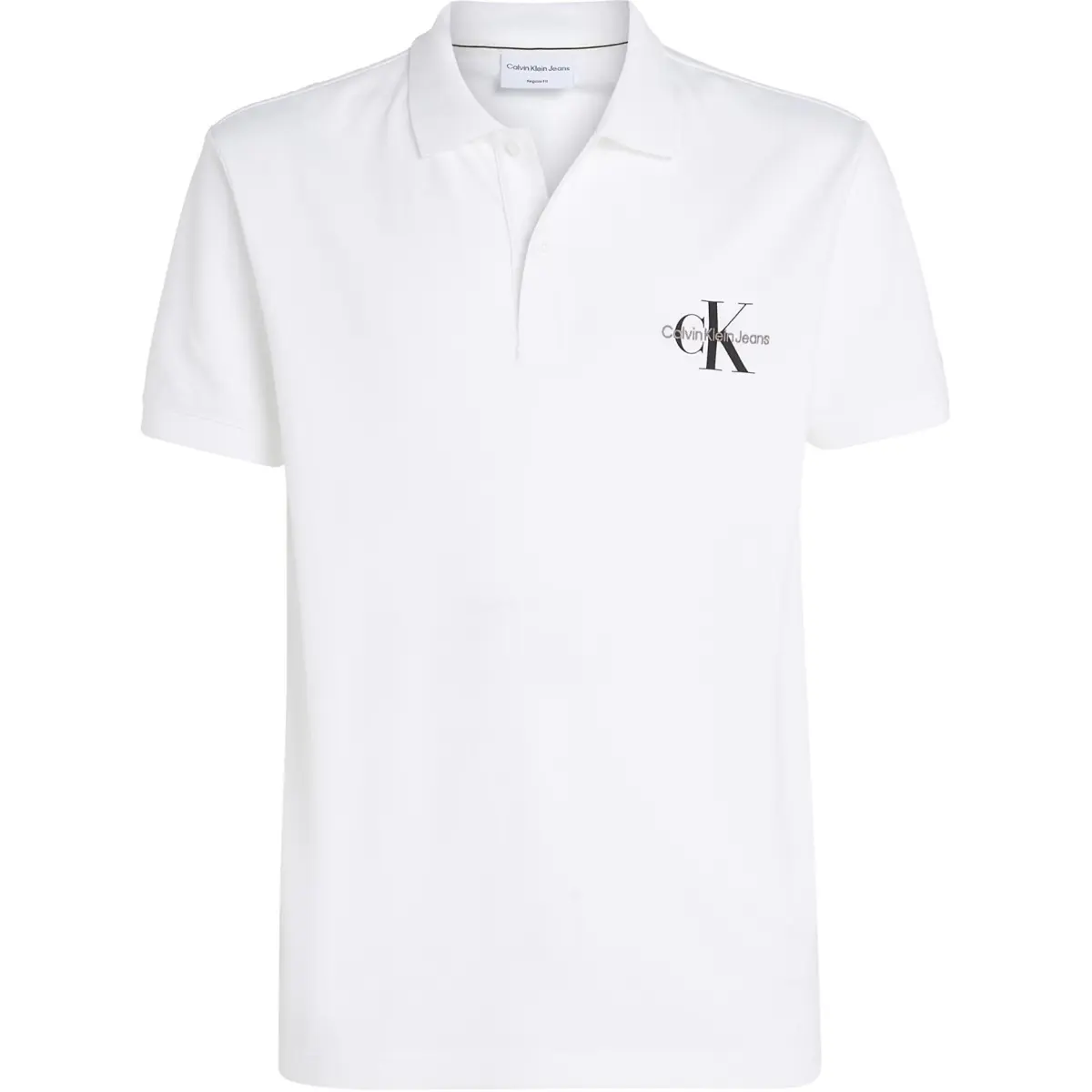 Calvin Klein logo-embroidered piqué polo shirt