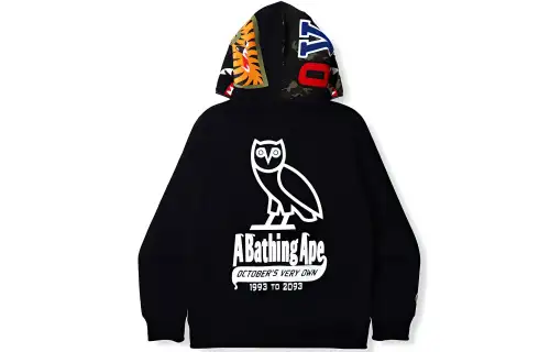 A BATHING APE Shark, demi-season camouflage double-sided jacket with hood for men and women with zipper, 2021 collection, with your logo imprint