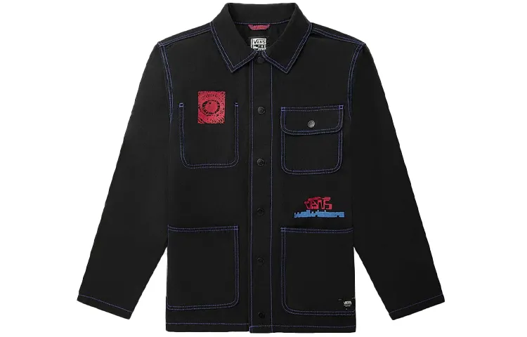 Vans Jackets Men's Black Lapel Moderate Other