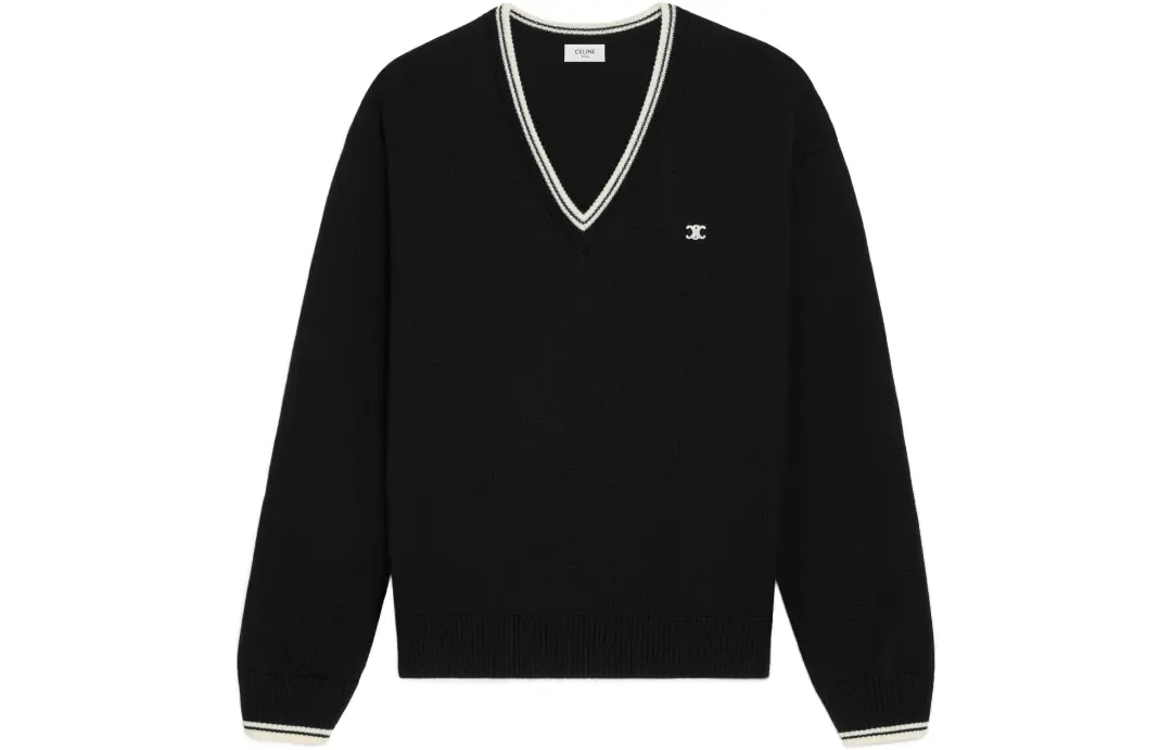 CELINE Triomphe V Neck Sweater