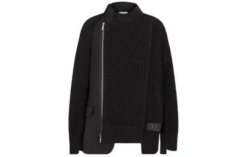 DIOR X Sacai Dior Quarterly New Products Jackets Men's Black Stand Collar Moderate Other